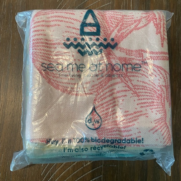 Sea me at home Jacquard Tea Towel 100% Turkish Cotton Set of 4 Garden Vegetables - Picture 3 of 7